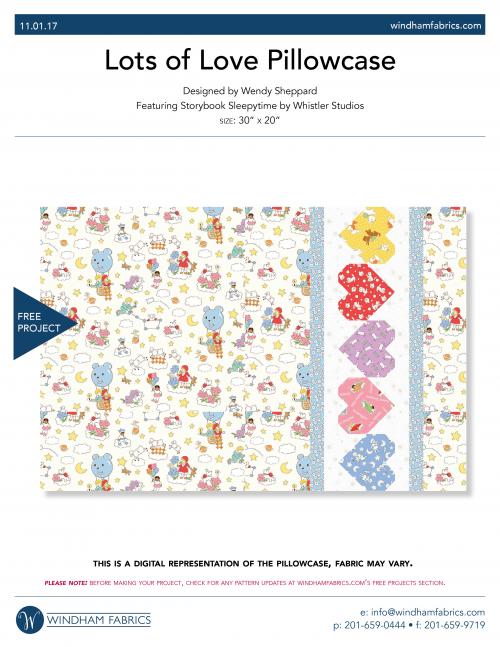 Lots of Love Pillowcase by Wendy Sheppard